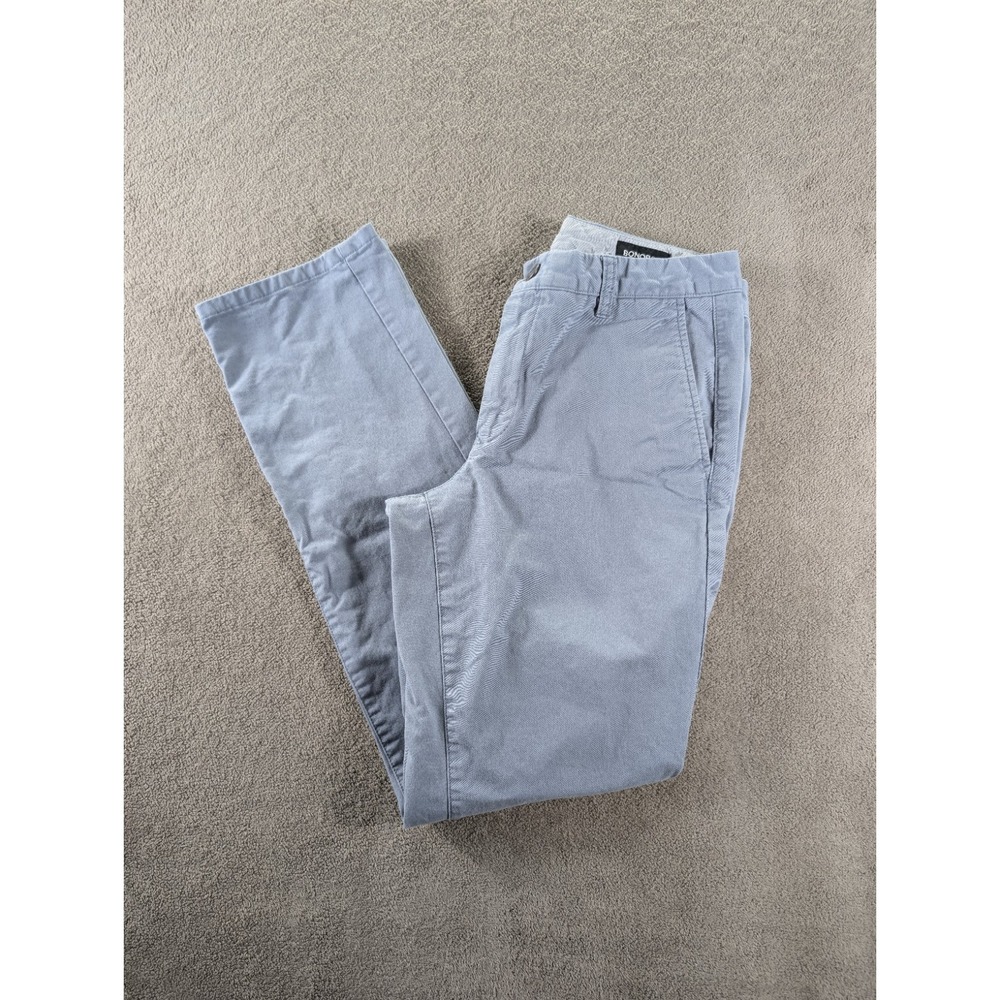 Bonobos Mens Pants Size 30/32 Blue Gray Straight Slim Fit Flat Front - Picture 8 of 15